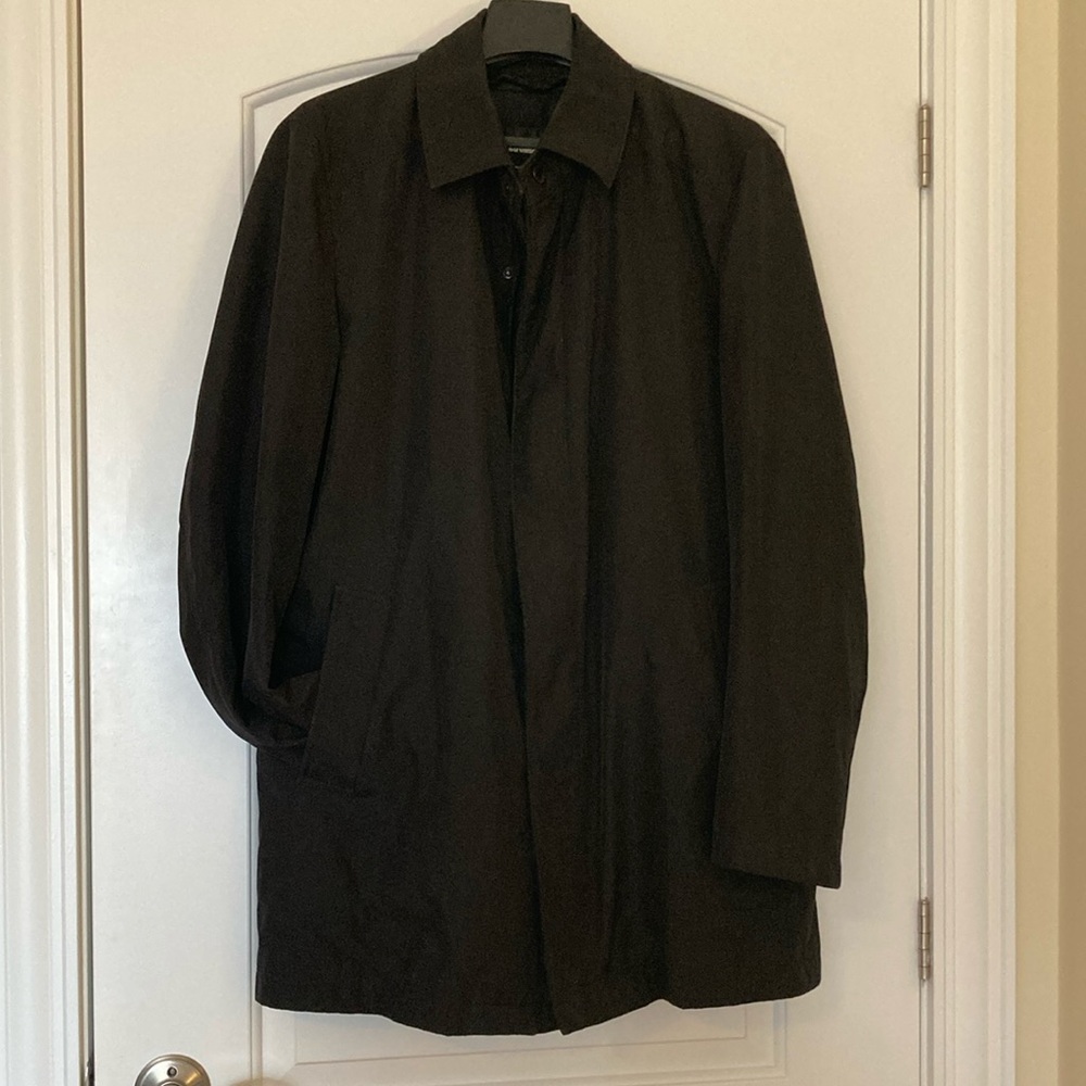 Strellson Men's Black Minimalist Jacket Coat Size EU 54 (US L/XL) EUC
